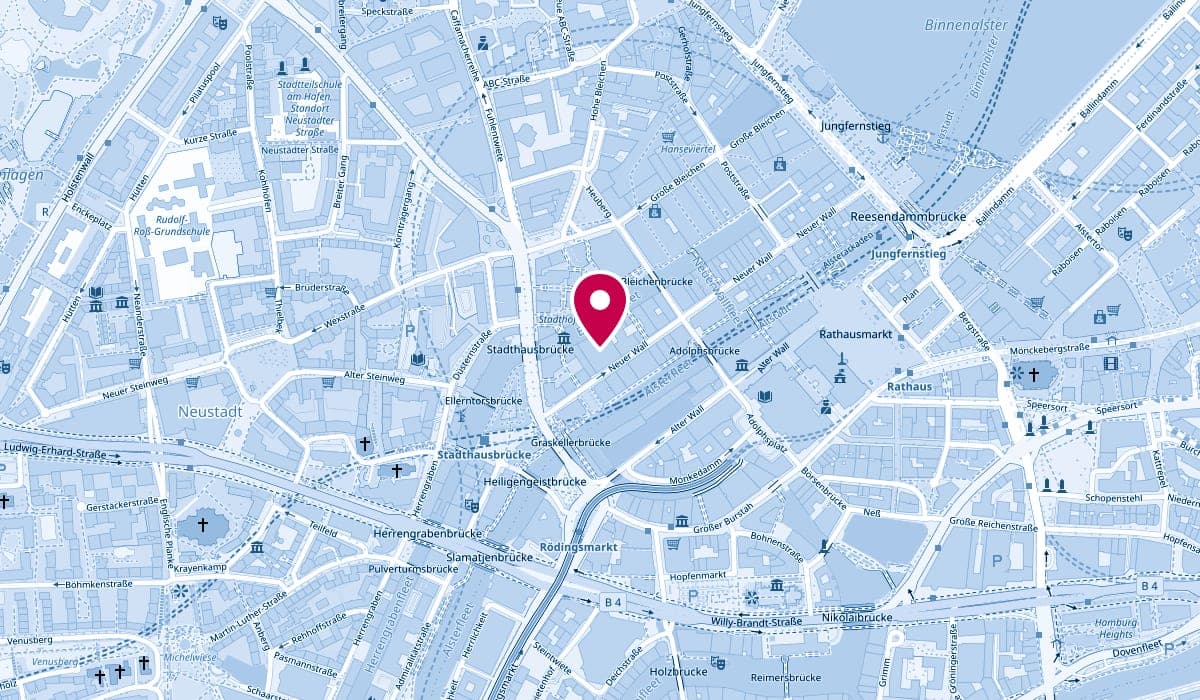 Map: adebar GmbH, Neuer Wall 80, 20354 Hamburg